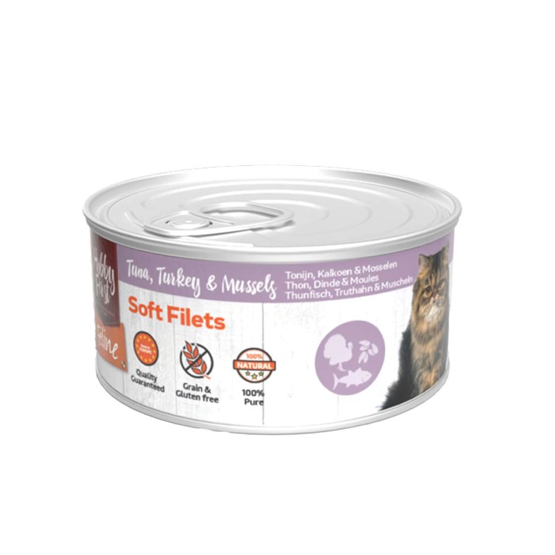 Feline Blde Fileter Tun &amp; Kalkun &amp; Muslinger, 70g