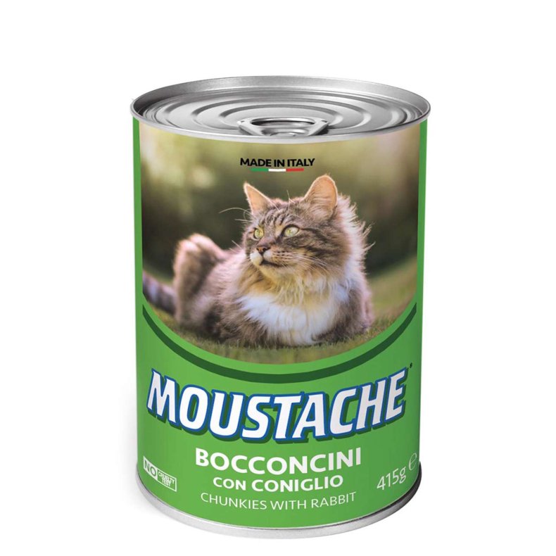 Moustache Dsemad til kat med kanin 415 g