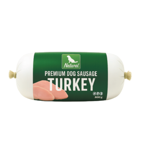 Natural Premium Dog Sausage  Turkey 800 g (Trningsplse)
