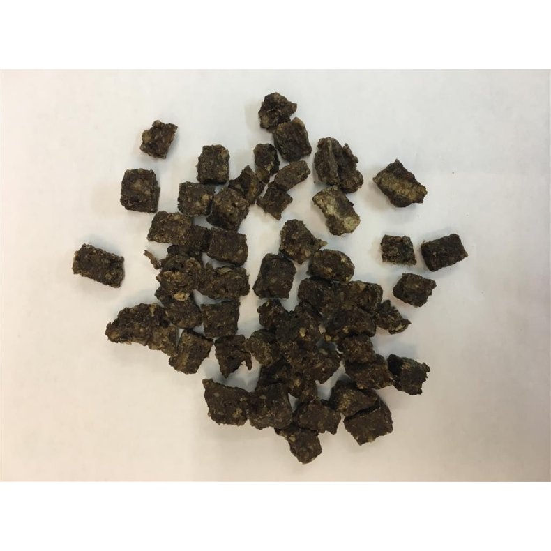 Hjortekd i sm tern, 100 g.