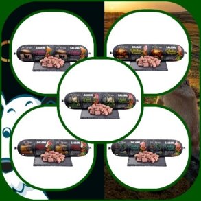 Profine Salami en af hver variant 5 X 800 gr.