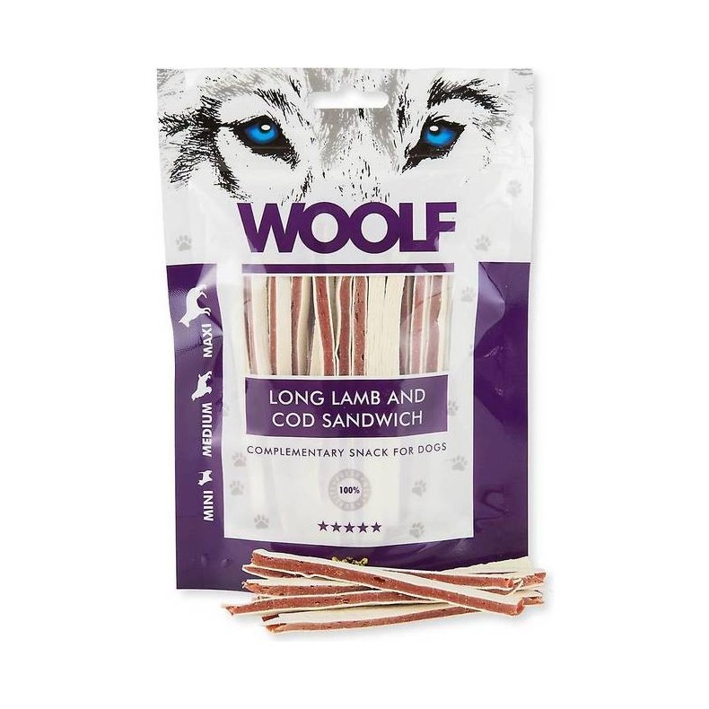 Woolf Long Lam &amp; Torsk Sandwich 100g